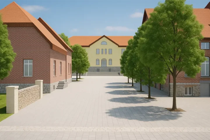Skizze Neugestaltung Gutsanlage Garzau-Garzin Detail